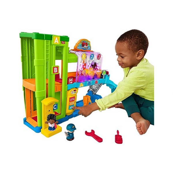 Fisher Price Little People Toddler Playset Light-Up Learning Garage