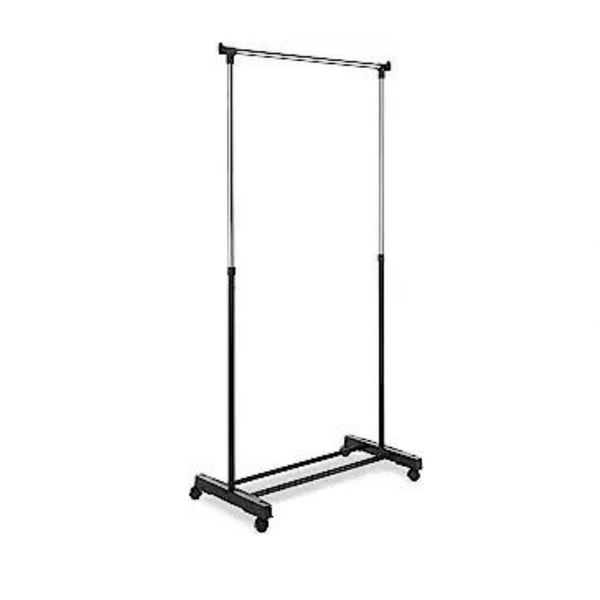 Whitmor Adjustable Garment Rack Rolling Clothes Organizer