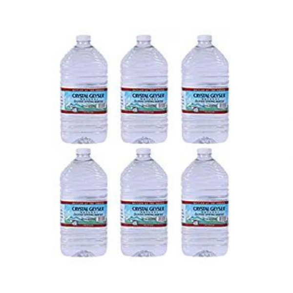 6 Bottles of Crystal Geyser Alpine Spring Water (128 Fl Oz Bottles)