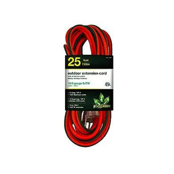 25 ft Outdoor Extension Cord, Lighted End