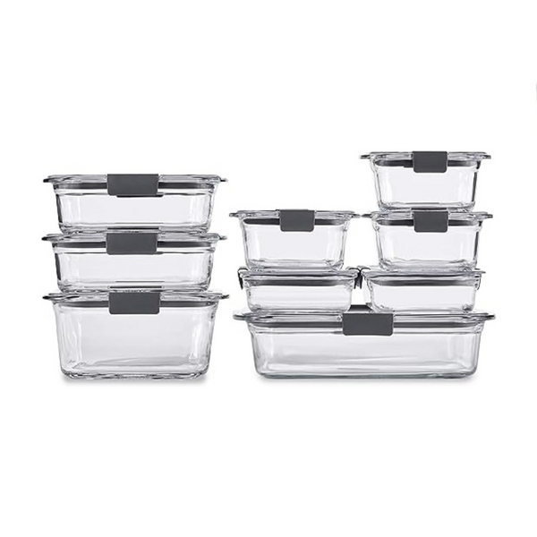 Rubbermaid Brilliance Glass Storage Set Of 9 Food Containers With Lids