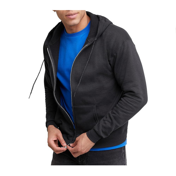 Hanes Men's EcoSmart Sweatshirt - Full Zip Hooded Fleece Jacket