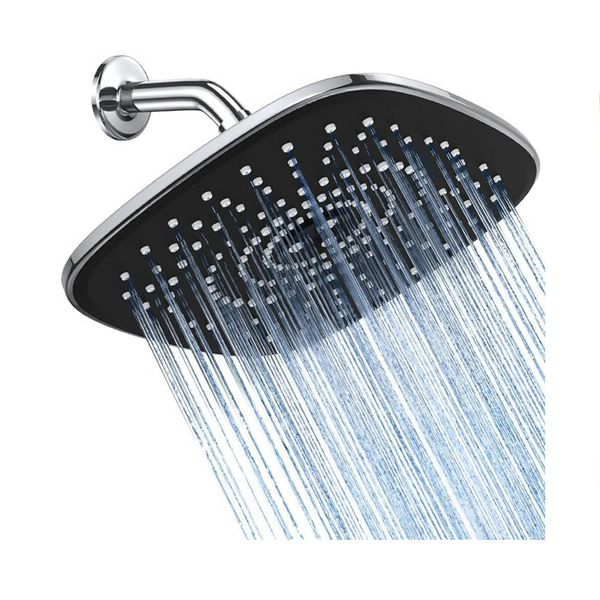Veken 12" Rectangle Adjustable Rain Shower Head w/ Anti-Clog Nozzles (3 Colors)