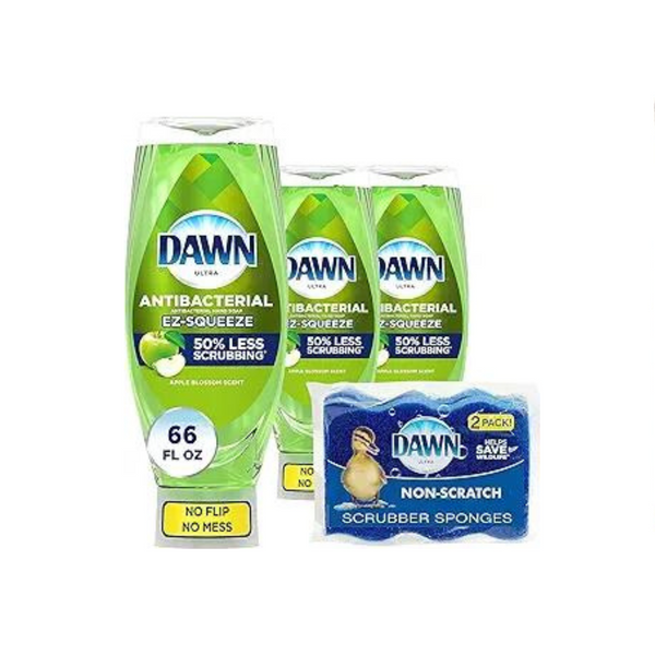 3-Count Dawn Antibacterial EZ-Squeeze Dishwashing Liquid Dish Soap + Get $2.60 Amazon Credit!