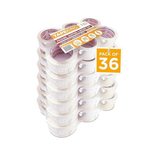 36 Rolls Of Tape King Clear Packing Tape