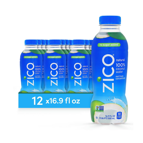 12 Bottles Of ZICO 100% Coconut Water Drink