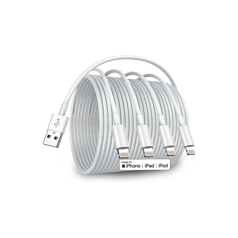 4-Pack iPhone Charger Cord 6ft Long