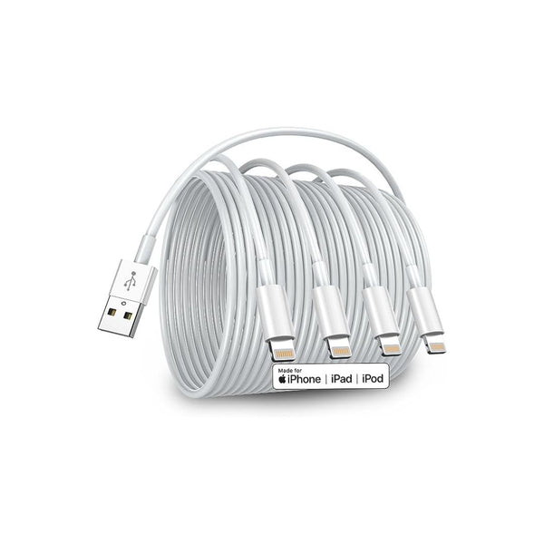4-Pack iPhone Charger Cord 6ft Long
