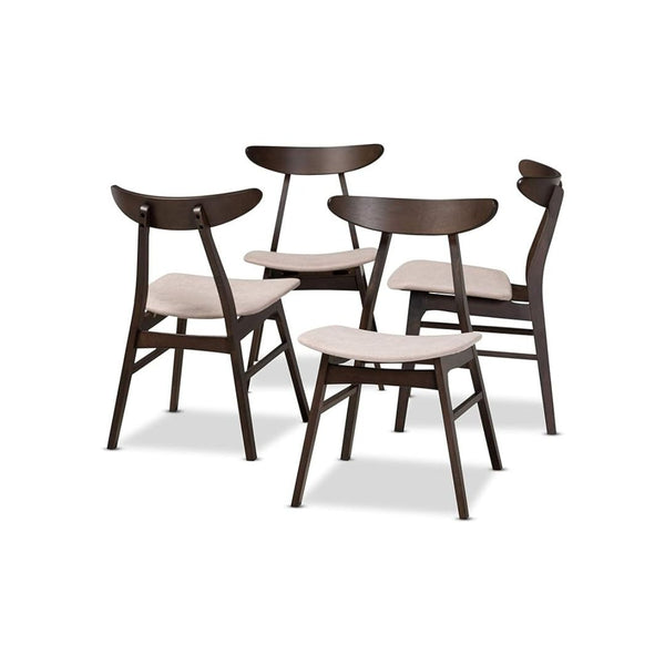 Baxton Set of 4 Studio Cavan Dining Chairs