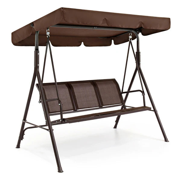 3 Person Outdoor Porch Swing Canopy