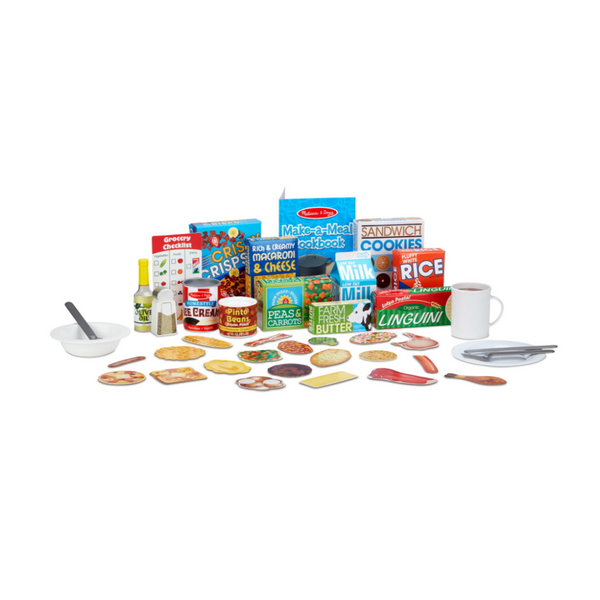 Melissa & Doug 58 Pieces Deluxe Kitchen Collection Cooking & Play Food Set