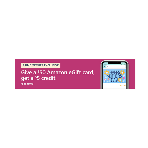 Purchase A $50 Amazon Gift Card And Get A $5 Promo Credit