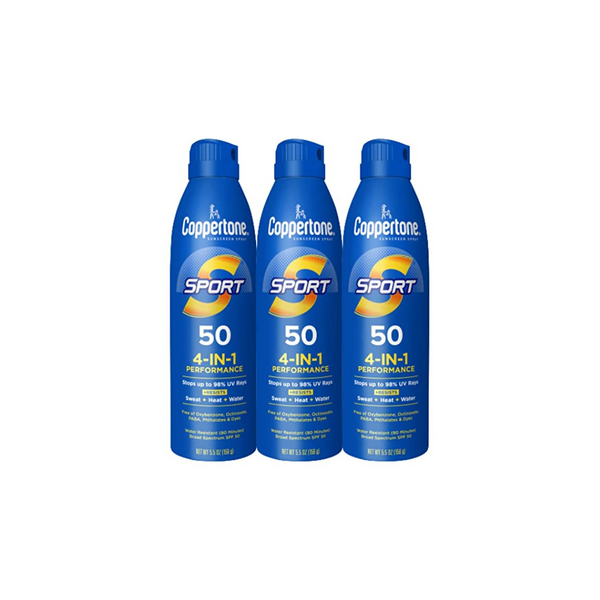 3-Pack Coppertone Sunscreen Spray, Water Resistant, SPF