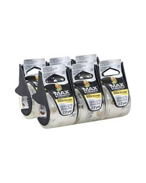 6-Count Duck Max Strength Packing Tape w/ Dispenser