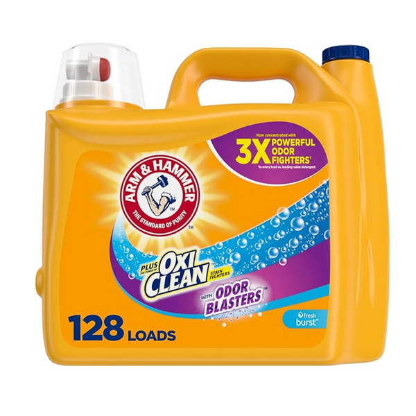 128 Load Arm & Hammer Plus OxiClean Odor Blasters Fresh Burst Liquid Detergent