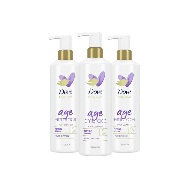 3 Bottles Of Dove Body Love Age Embrace Body Wash