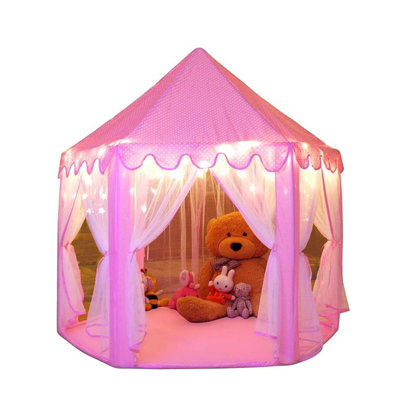 Large Princess Castle Playhouse Tent With Lights