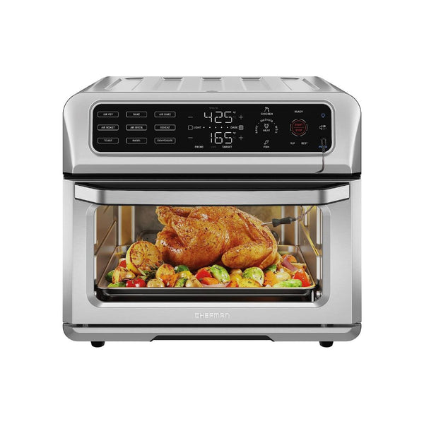 Chefman 12-in-1 Stainless Steel Air Fryer Toaster Oven Combo with Probe Thermometer (20 Qt)