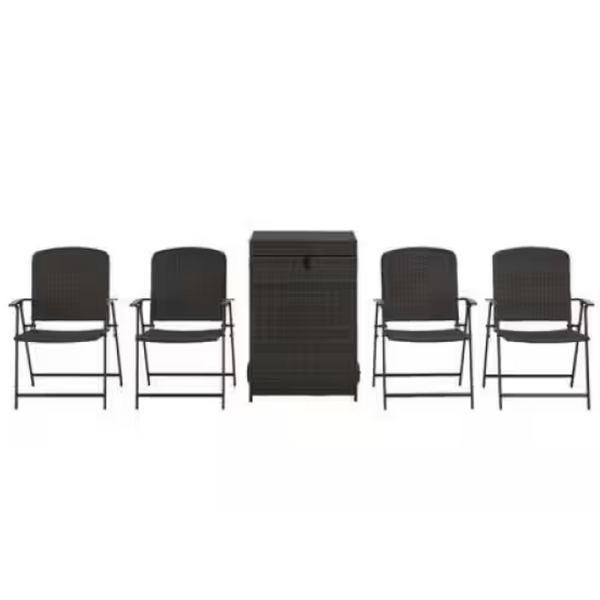 4-Pack Hampton Bay Woven Wicker Patio Chairs