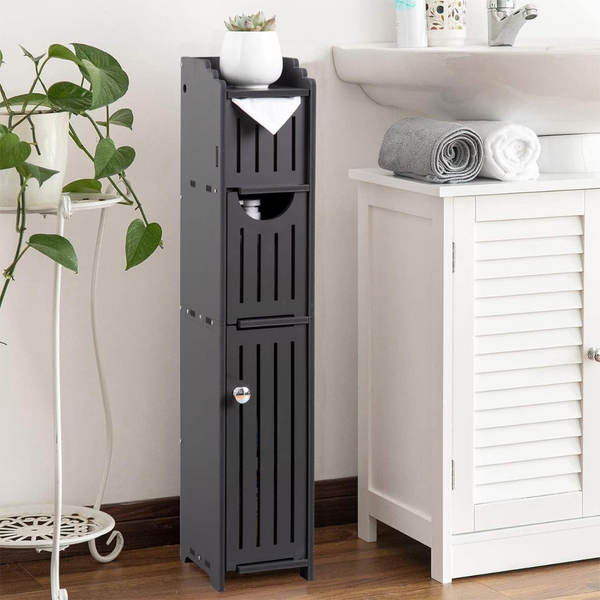 Bathroom Storage Cabinet - Toilet Paper Holder