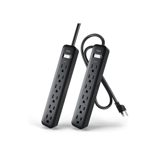 2-Pack KMC 6-Outlet Power Strip
