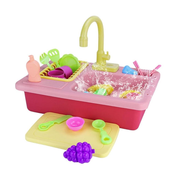 Pretend Play Kitchen Sink With Accessories