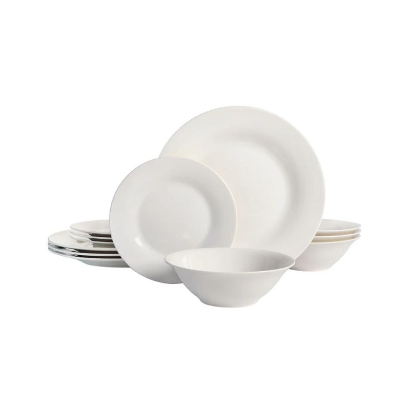 12-Piece Gibson Home Zen Porcelain Dinnerware Set