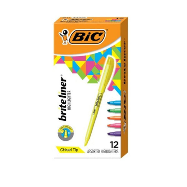 12-Count Pack of BIC Brite Liner Highlighters