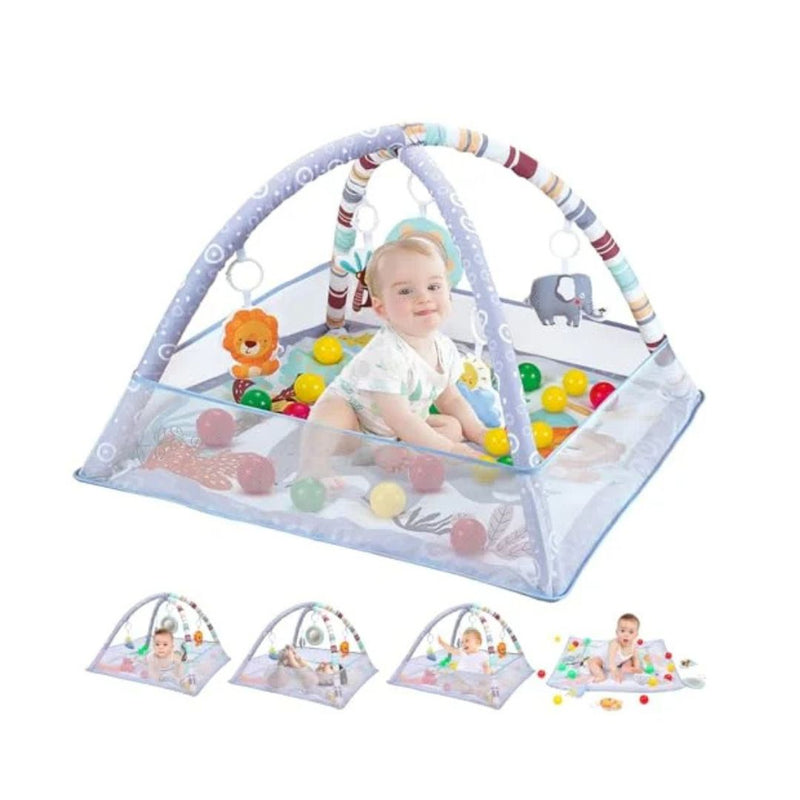 9-in-1 Baby Play Gym with Tummy Time Mat