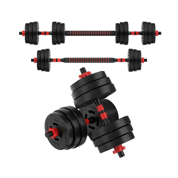 BalanceFrom 60LB 2-in-1 Dumbbell & Barbell Set with Adjustable Weights