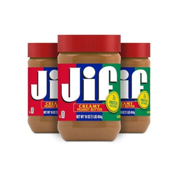 3-Pack Jif Creamy Peanut Butter 16 Oz