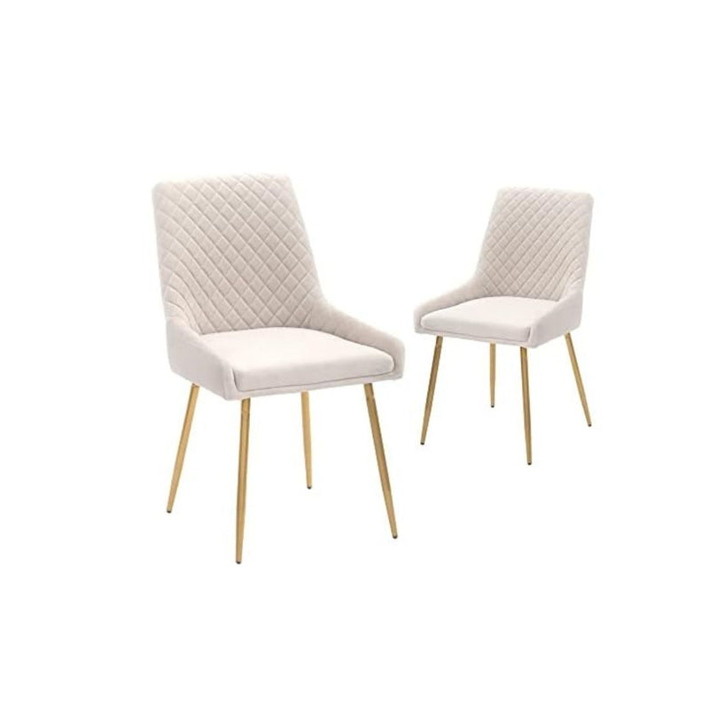 2-Pack Mid-Century Velvet Upholstered Metal Legs
