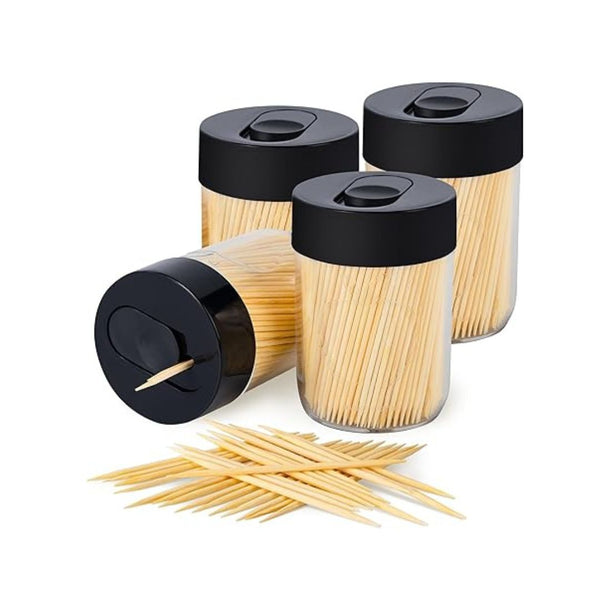 Sturdy Toothpick Holder with 1600 Natural Picks