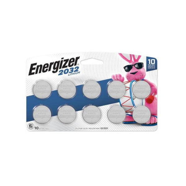 10-Count Energizer 2032 3V Lithium Coin Batteries