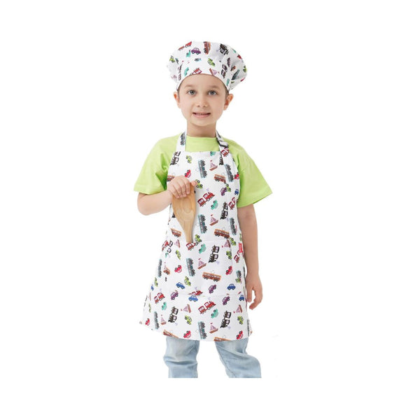 Kids Apron and Chef Hat Set for Cooking