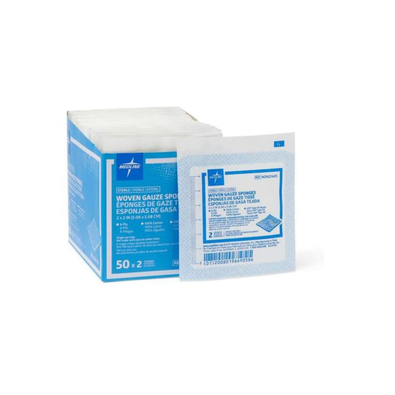 100-Count Medline Gauze Sponge Sterile