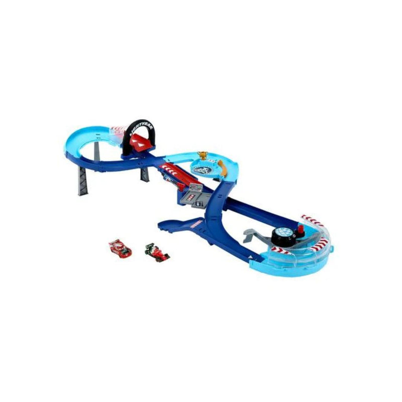 Disney Lightning McQueen & Francesco w/ Raceway Track Set with Booster