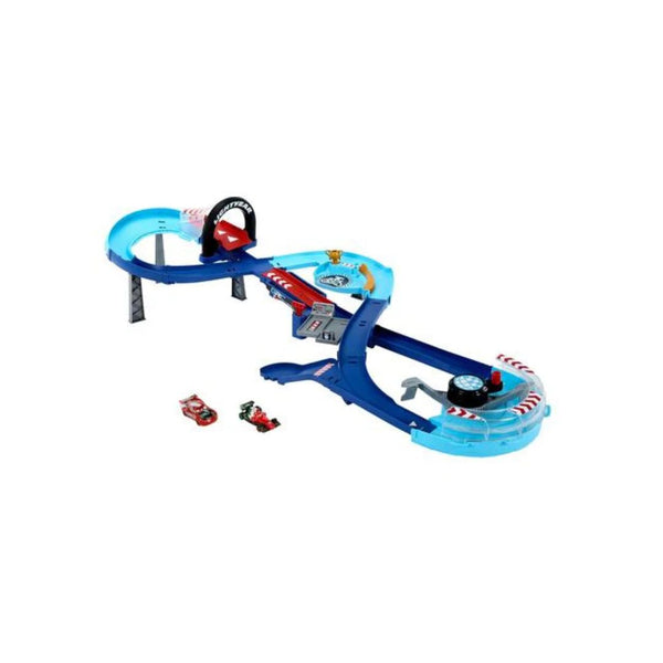 Disney Lightning McQueen & Francesco w/ Raceway Track Set with Booster