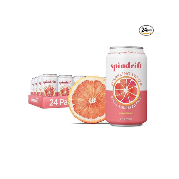 24 Cans Of Spindrift Sparkling Water (4 Flavors)