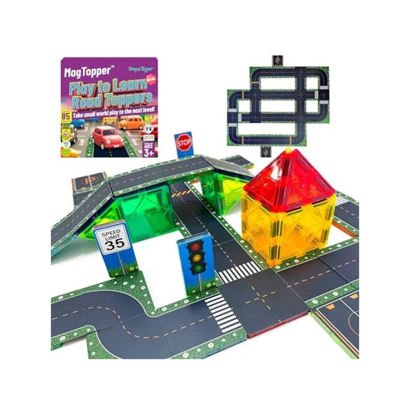 85-Piece Magnetic Tile Road Set