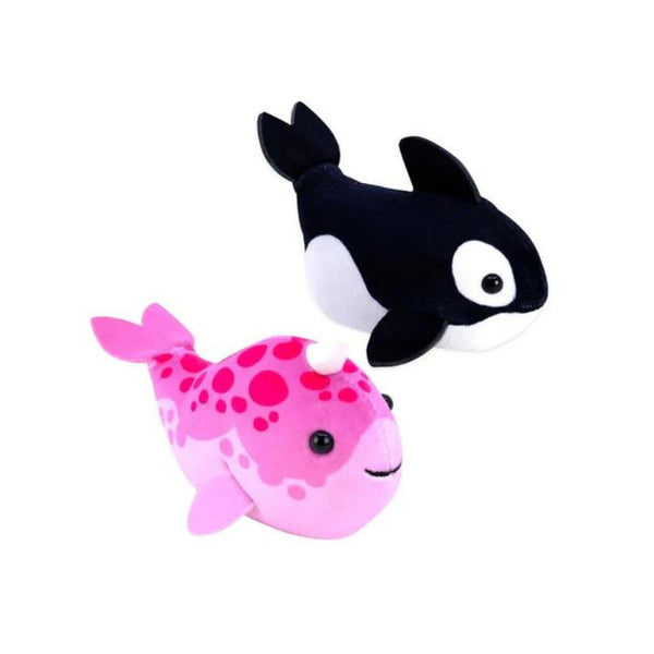 2-Pack Narwhal + Orca Fish Motorized Plushie Toys