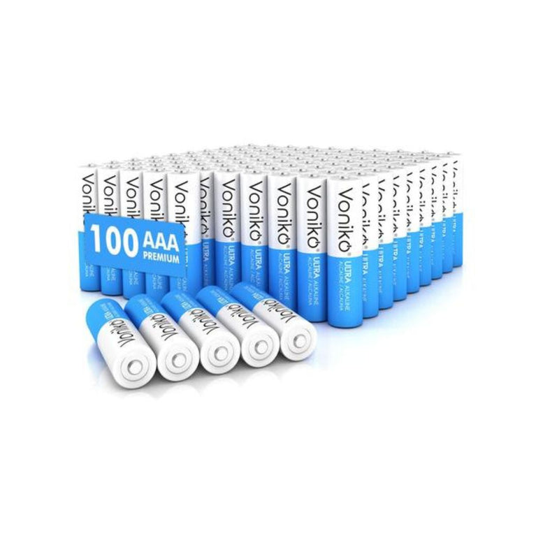 100-Pack Voniko AAA Batteries