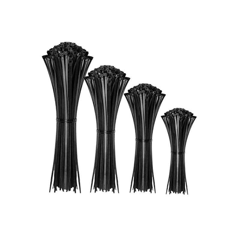 400-Pack Of Assorted Sizes Zip Ties