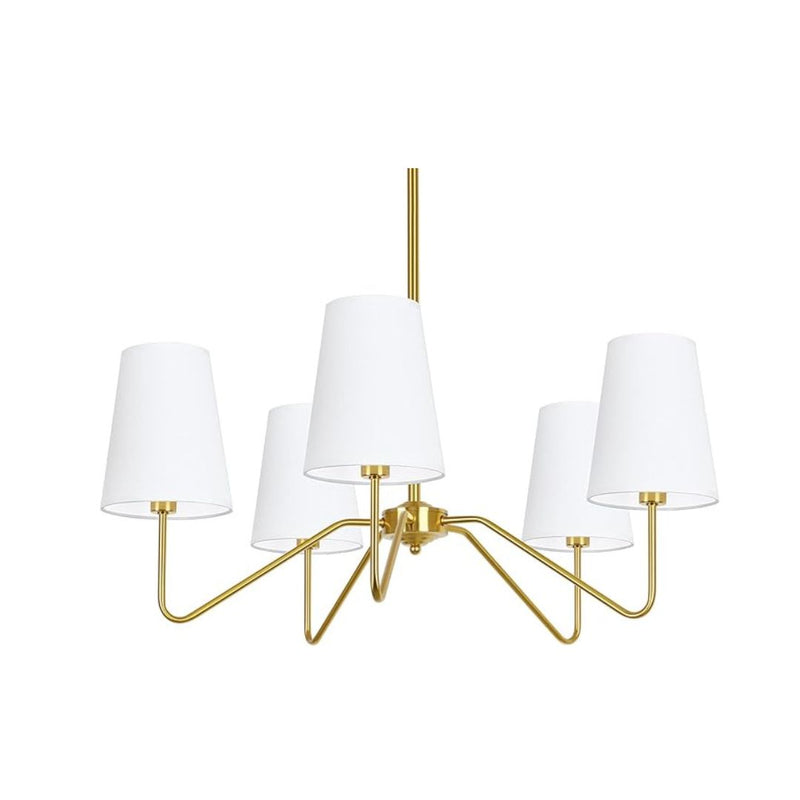 5-Light Brass Gold Chandelier