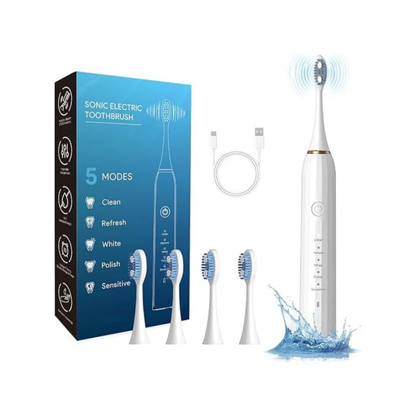 Sonic Electric Toothbrush With 4 Heads