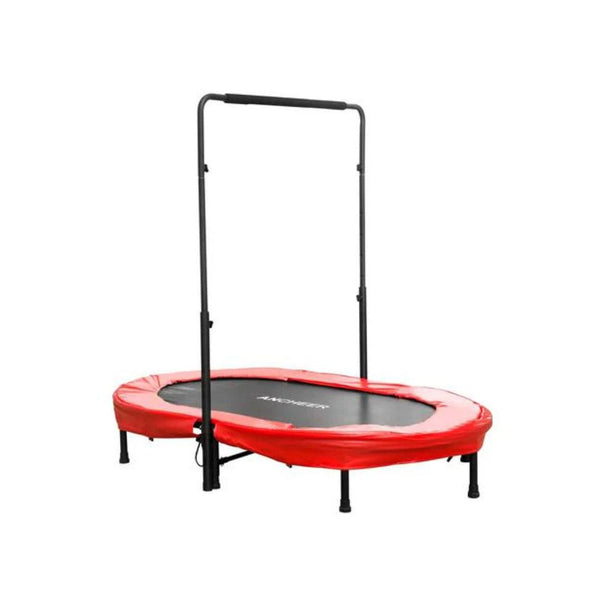 56" Double Kids Trampoline w/ Adjustable Handlebar