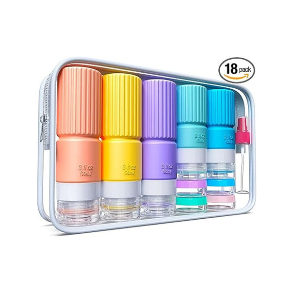 19-Pack Leak-Proof Travel Bottles