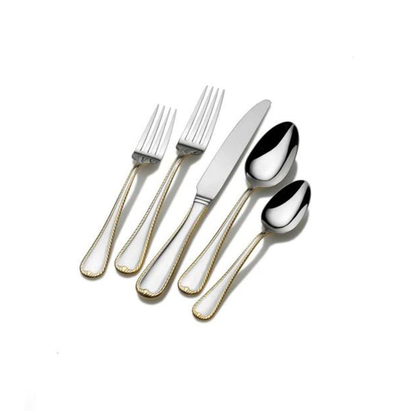 65-Piece Mikasa Cameo Gold Flatware Set