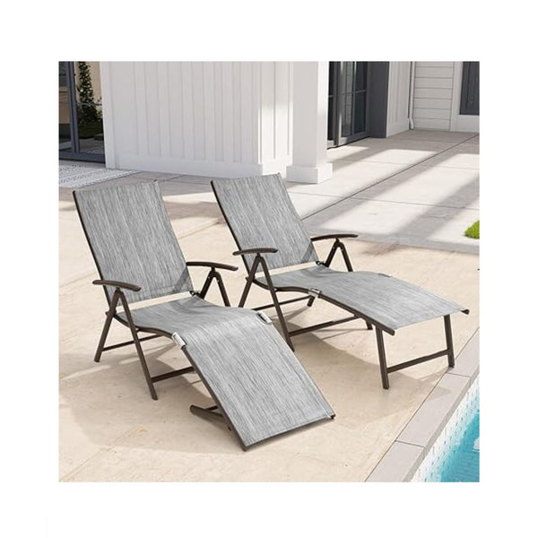 2-Pack Crestlive Outdoor Chaise Lounge Chairs