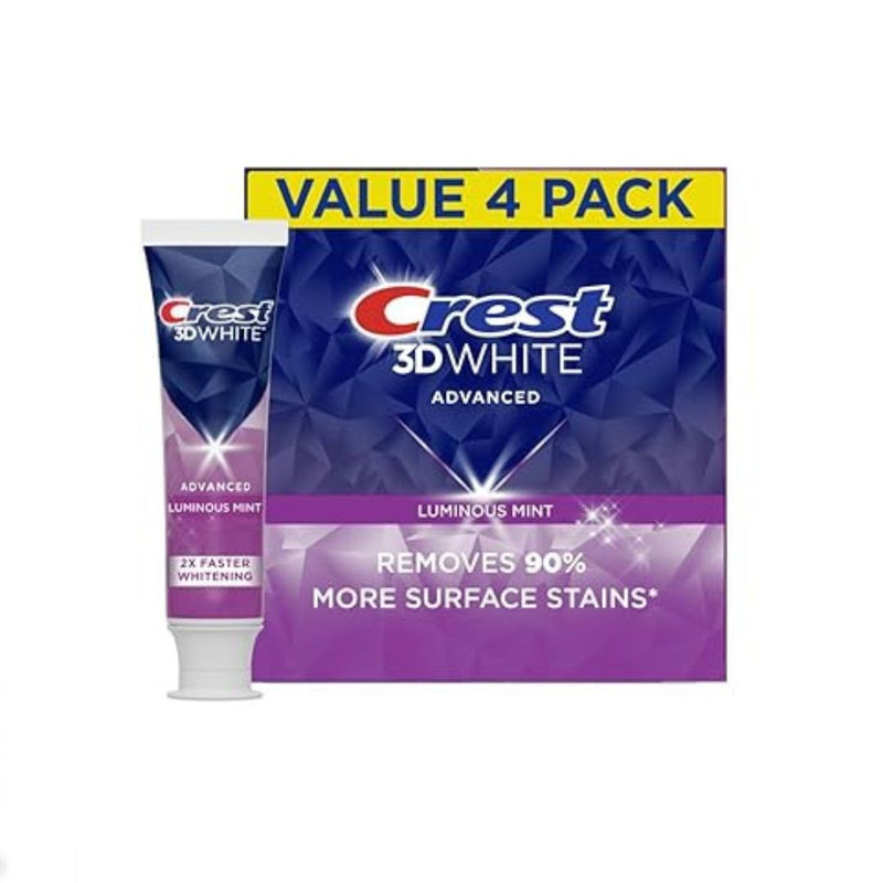 4-Pack Crest 3D White Whitening Toothpaste